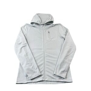 Ten Thousand Times Gray Waffle Knit Thermal Men's Full Zip Hoodie Size Small